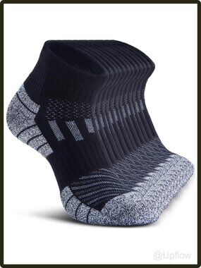 Men's Compression Ankle Socks 6 Pack Cushioned Athletic Running Hiking Warm